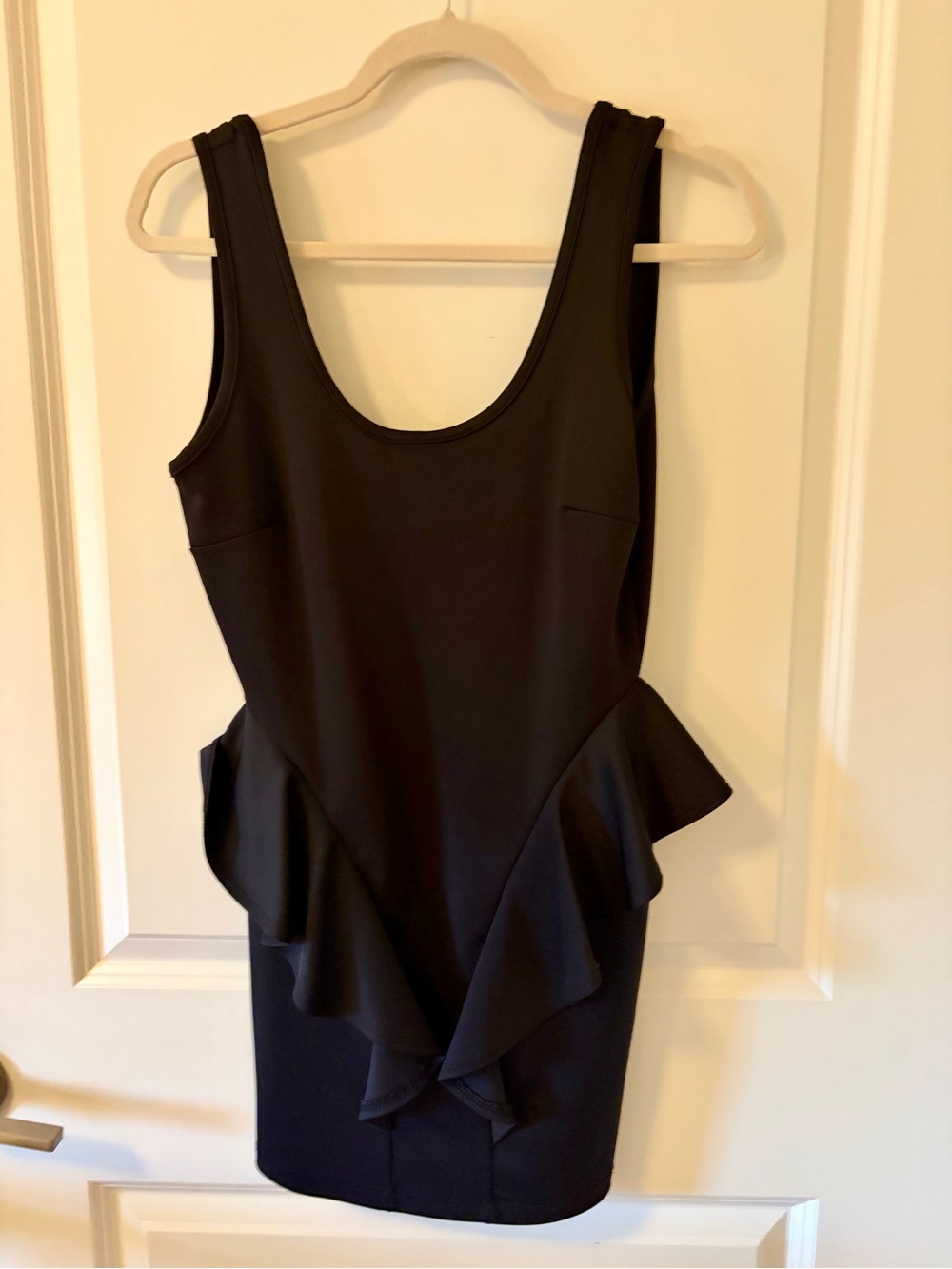 Trac Black Peplum Mini Dress